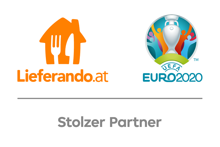 Logo Lieferando.at UEFA - Stolzer Partner